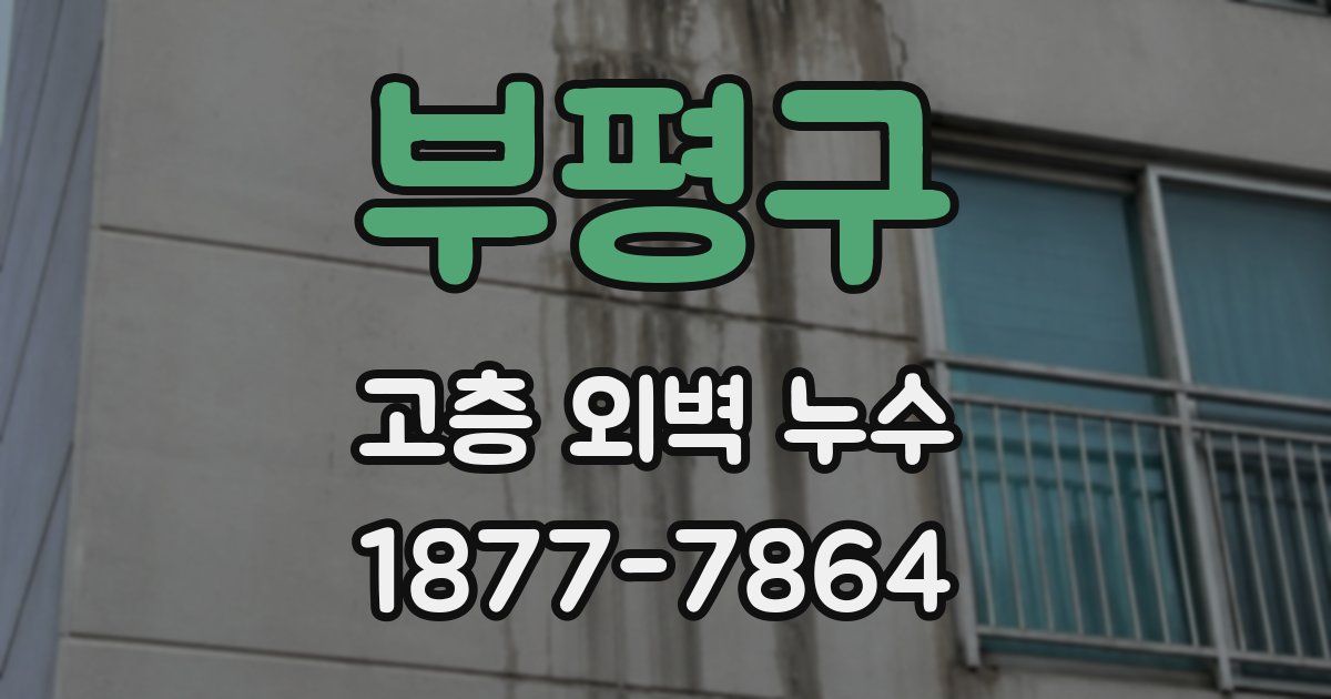 부평구 고층 외벽 누수