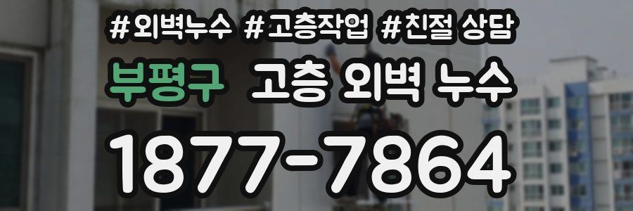 부평구 고층 외벽 누수