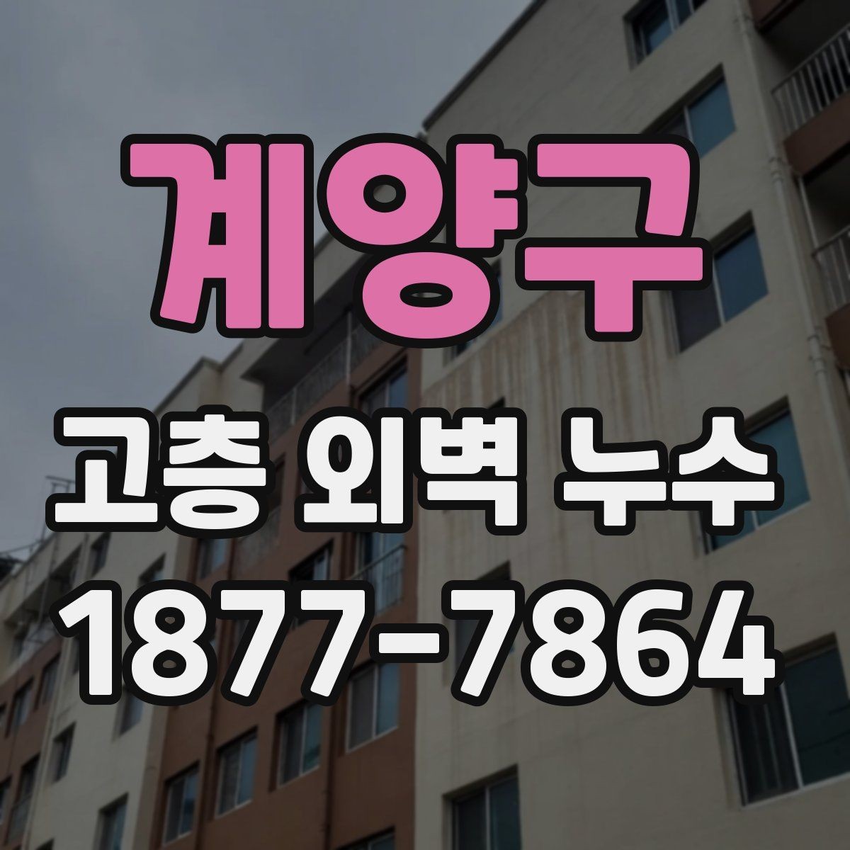 계양구 고층 외벽 누수 원인 진단이 어려운 경우 대처