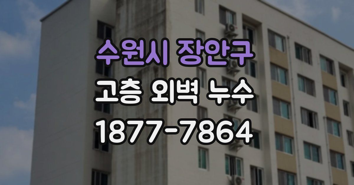 수원시 장안구 고층 외벽 누수