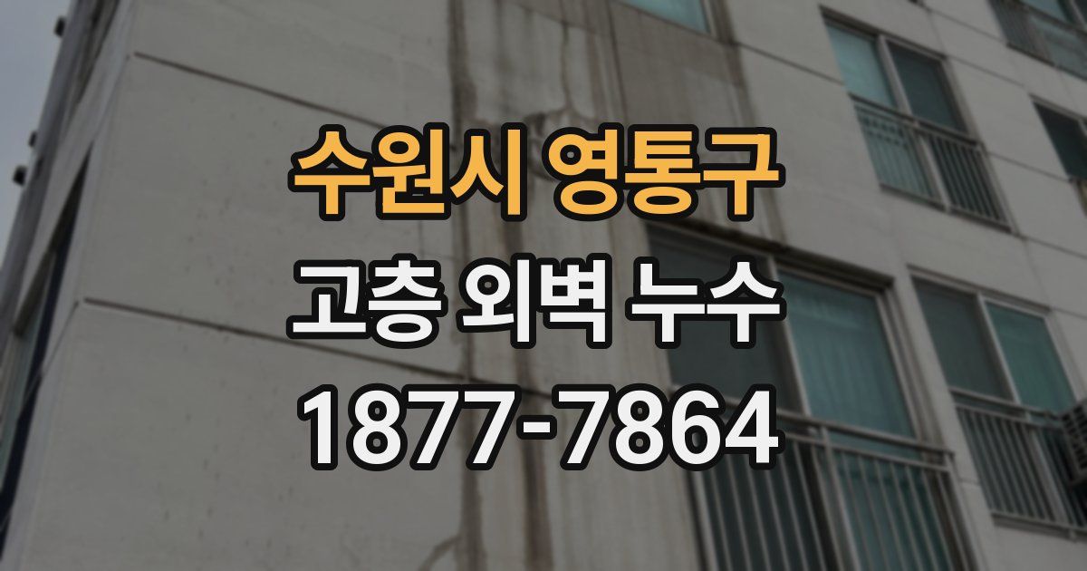 수원시 영통구 고층 외벽 누수