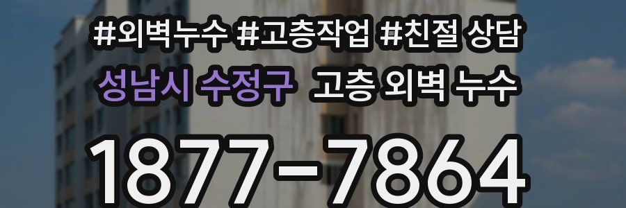 성남시 수정구 고층 외벽 누수