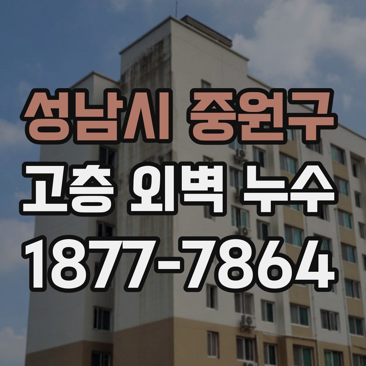 성남시 중원구 고층 외벽 누수