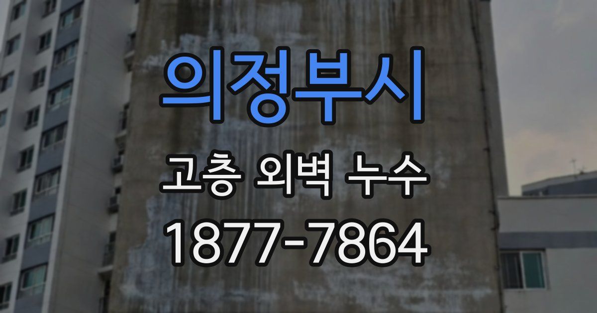 의정부시 고층 외벽 누수