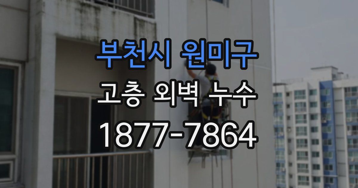 부천시 원미구 고층 외벽 누수