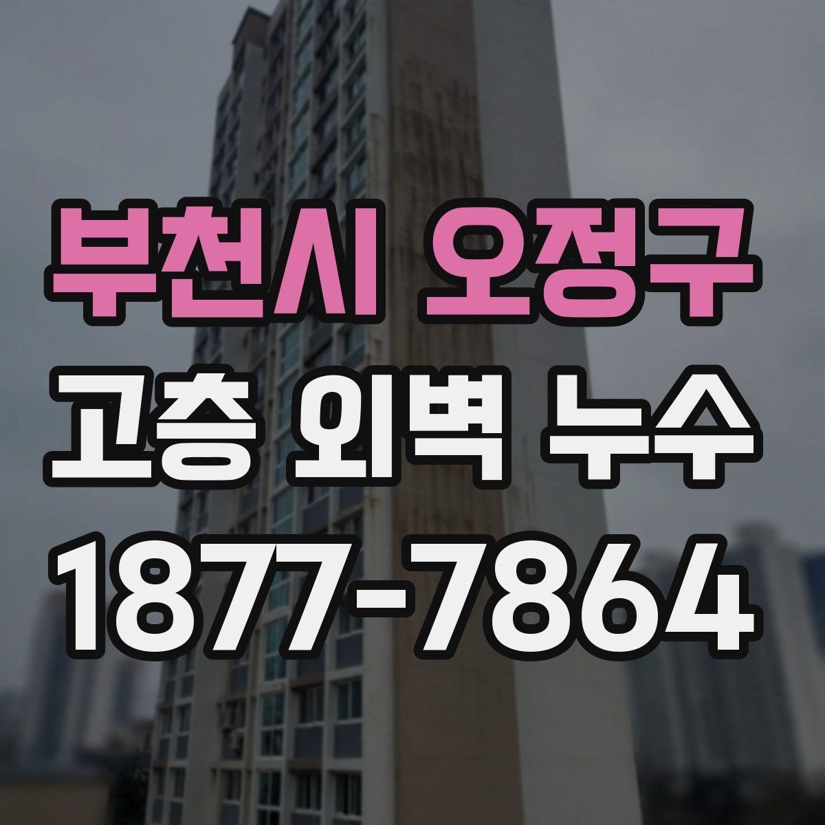 부천시 오정구 고층 외벽 누수 외벽 점검 주기를 어떻게 잡을까
