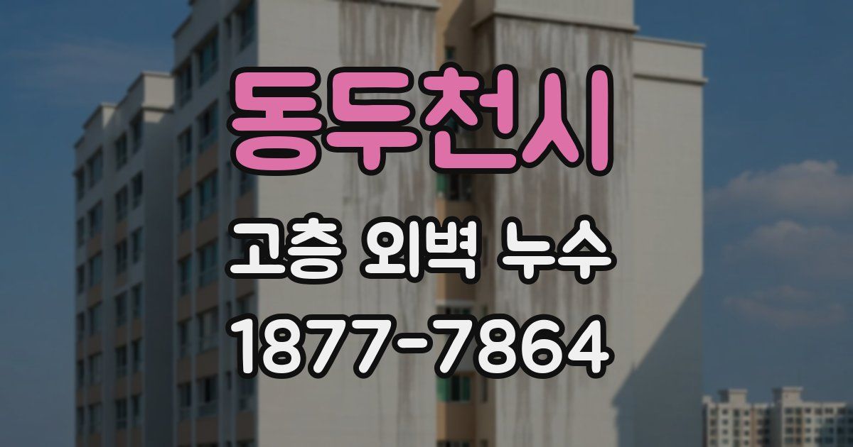 동두천시 고층 외벽 누수