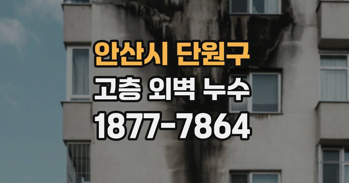 안산시 단원구 고층 외벽 누수