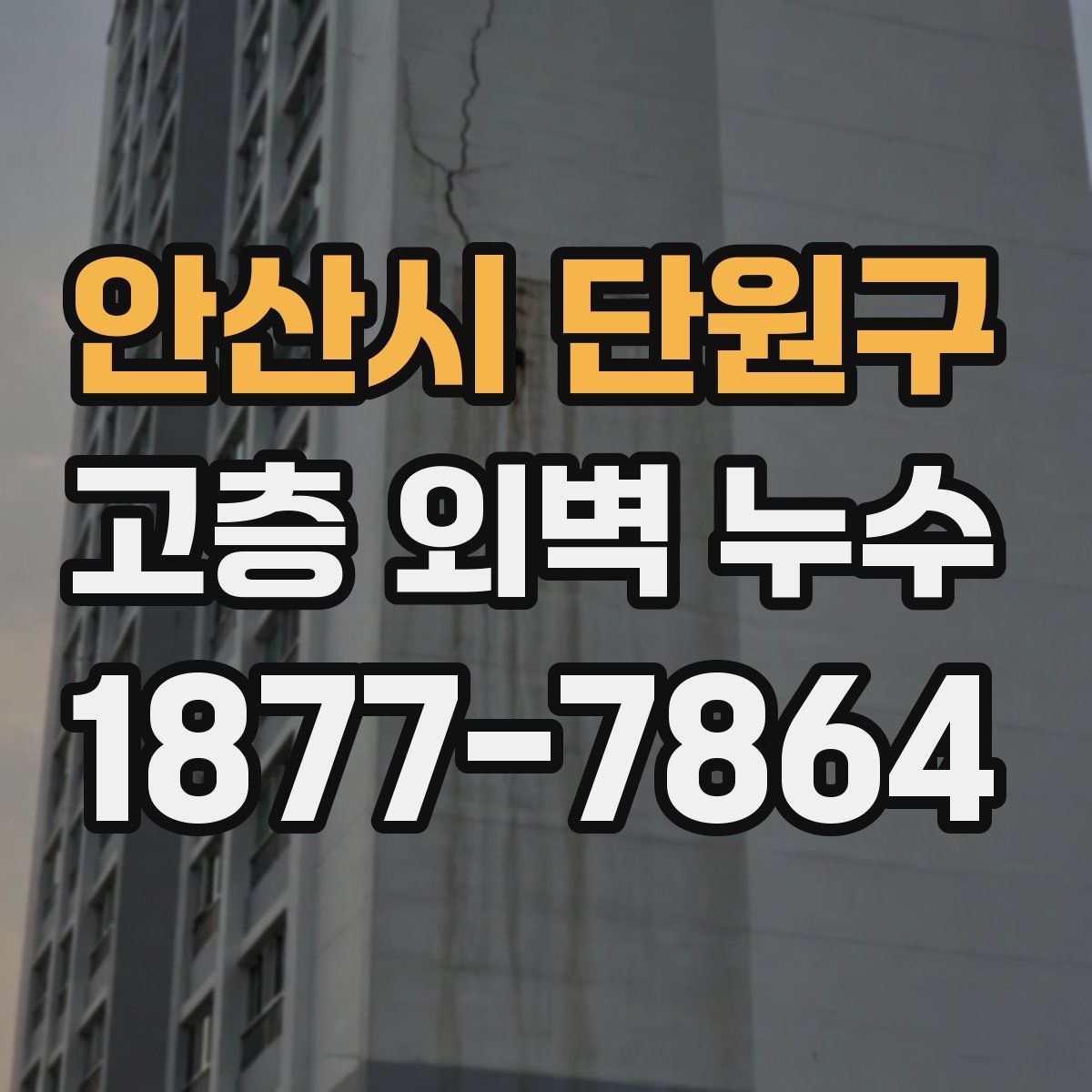 안산시 단원구 고층 외벽 누수
