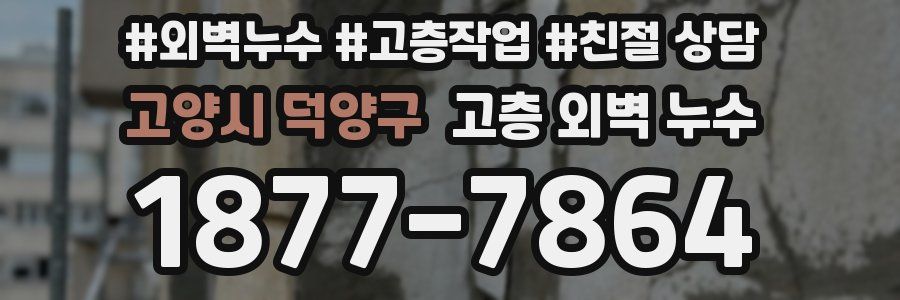 고양시 덕양구 고층 외벽 누수