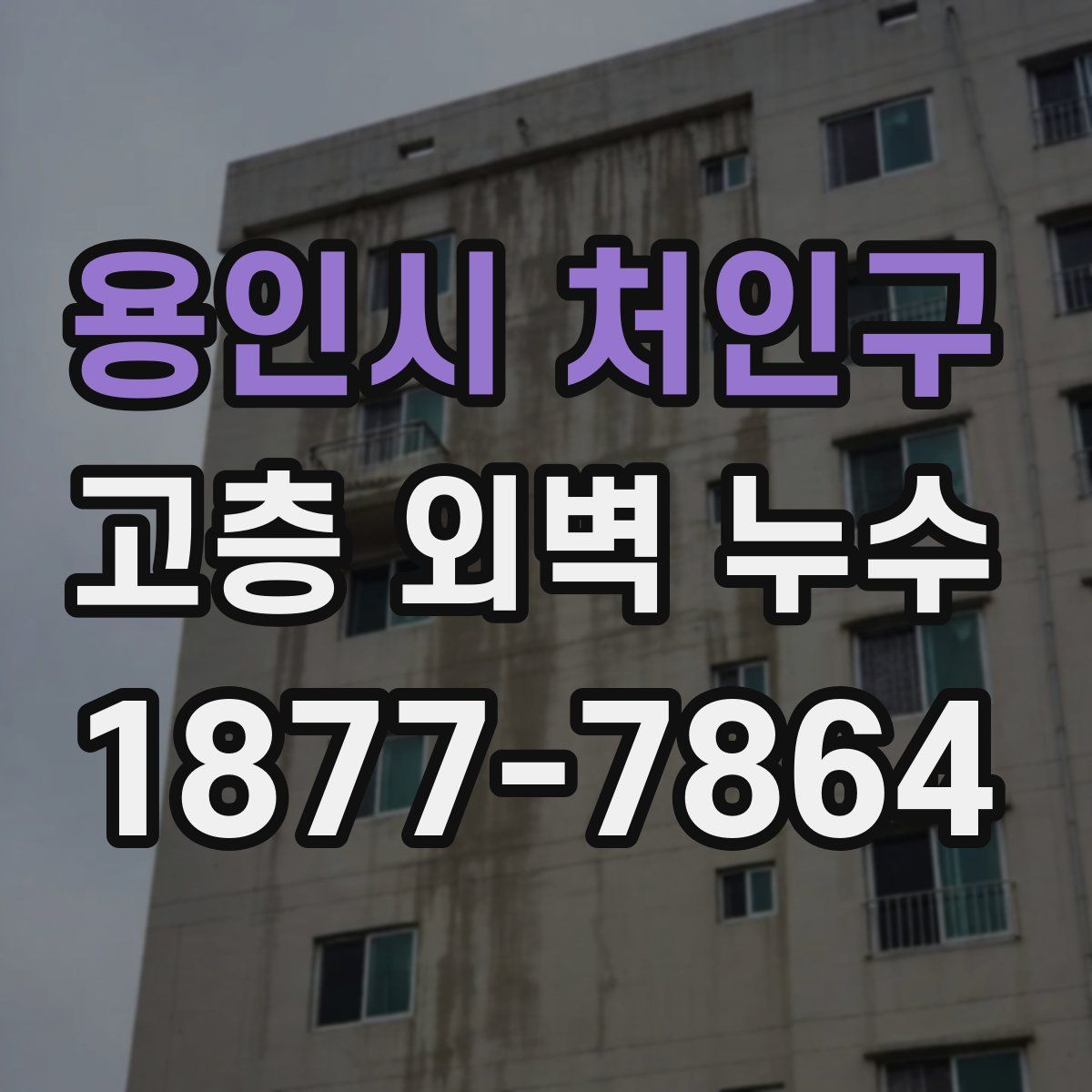 용인시 처인구 고층 외벽 누수