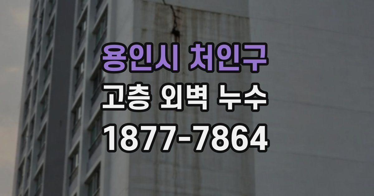 용인시 처인구 고층 외벽 누수