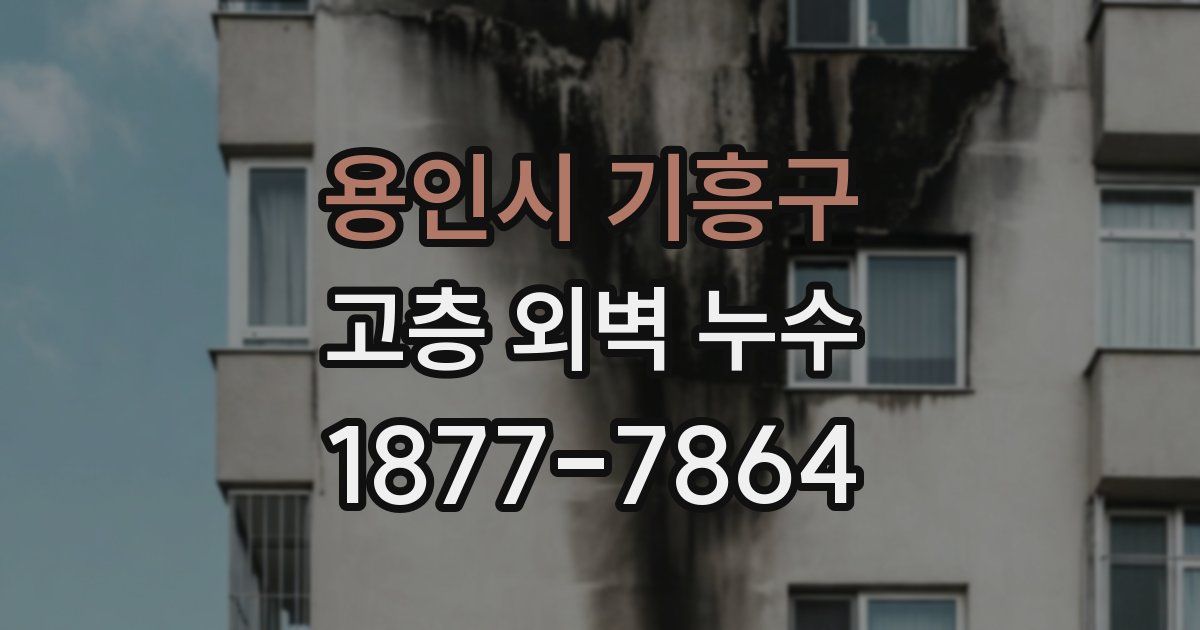 용인시 기흥구 고층 외벽 누수