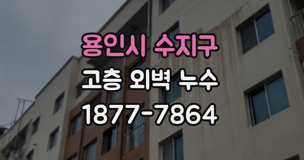 용인시 수지구 고층 외벽 누수