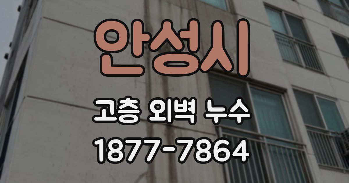 안성시 고층 외벽 누수