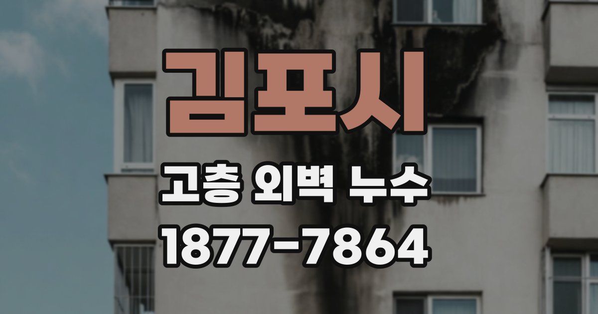 김포시 고층 외벽 누수