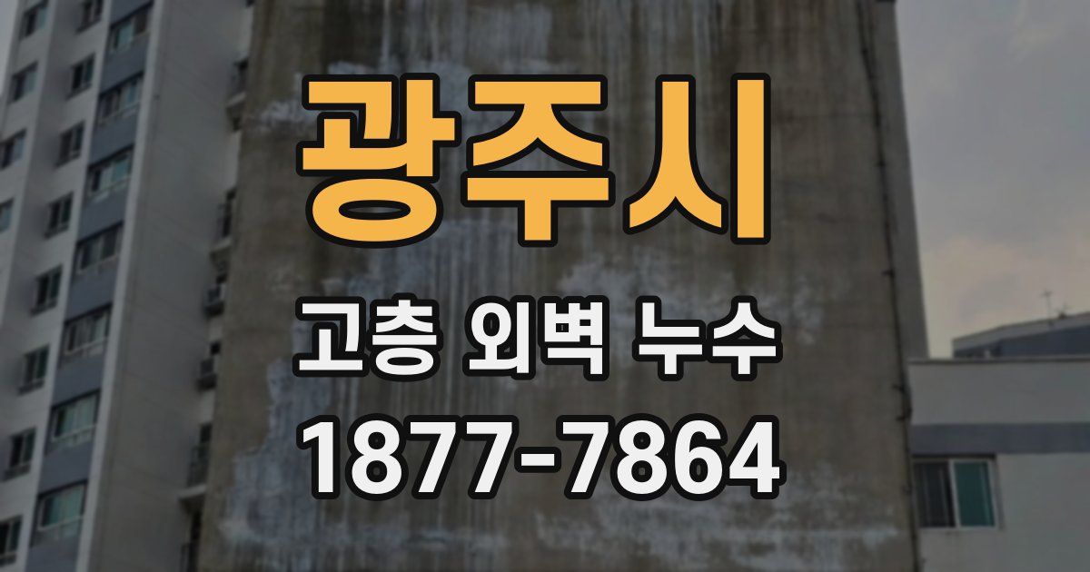 광주시 고층 외벽 누수