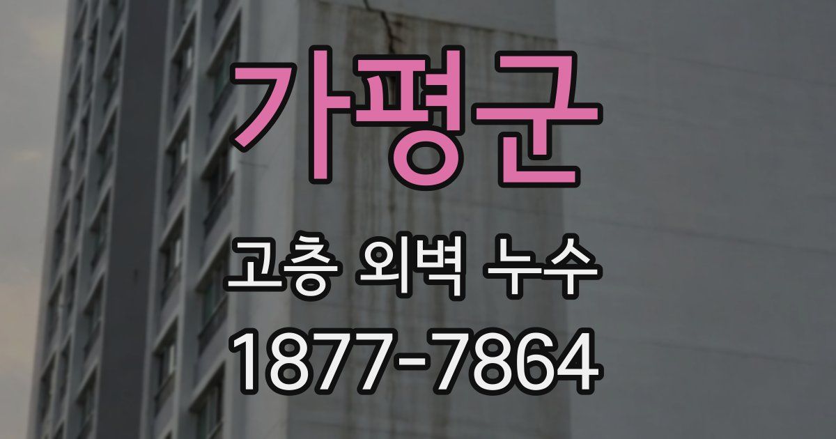 가평군 고층 외벽 누수