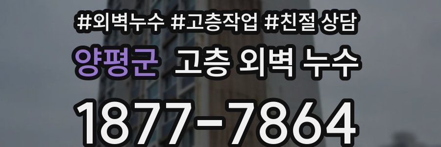 양평군 고층 외벽 누수