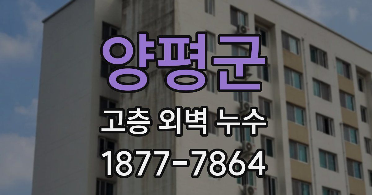 양평군 고층 외벽 누수
