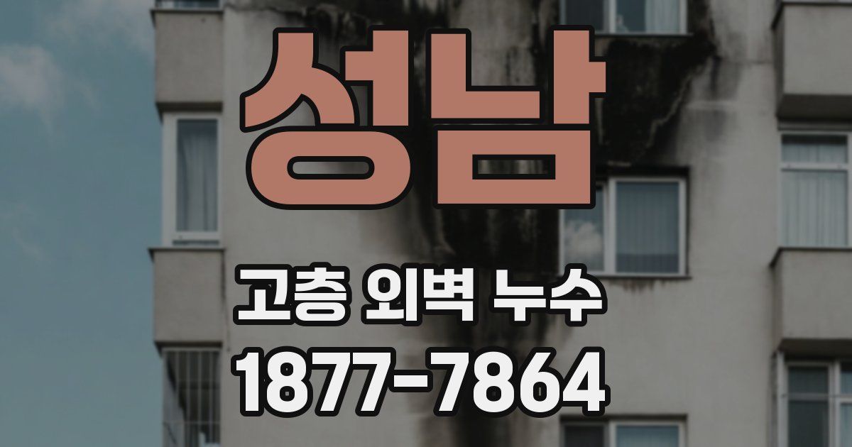 성남 고층 외벽 누수
