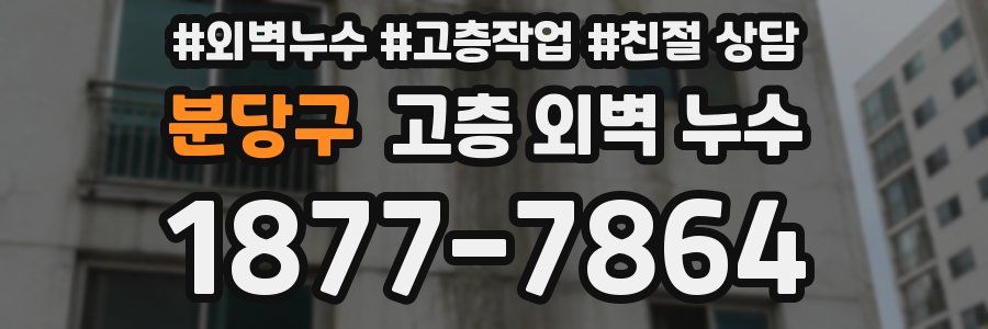 분당구 고층 외벽 누수
