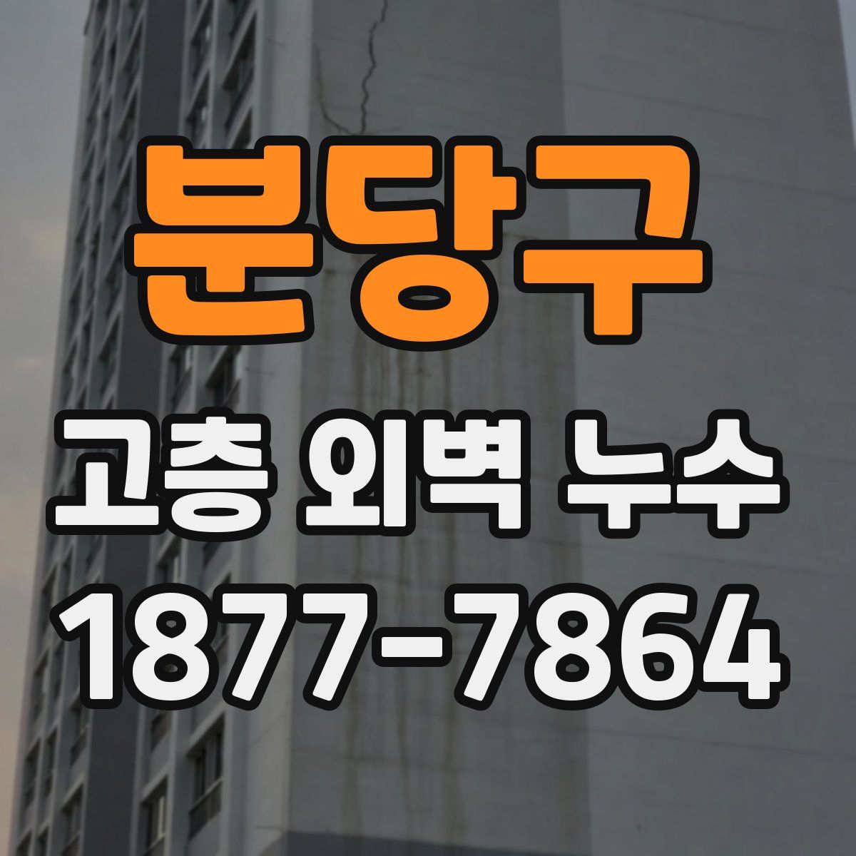 분당구 고층 외벽 누수
