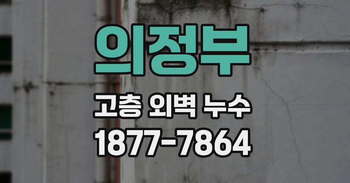 의정부 고층 외벽 누수