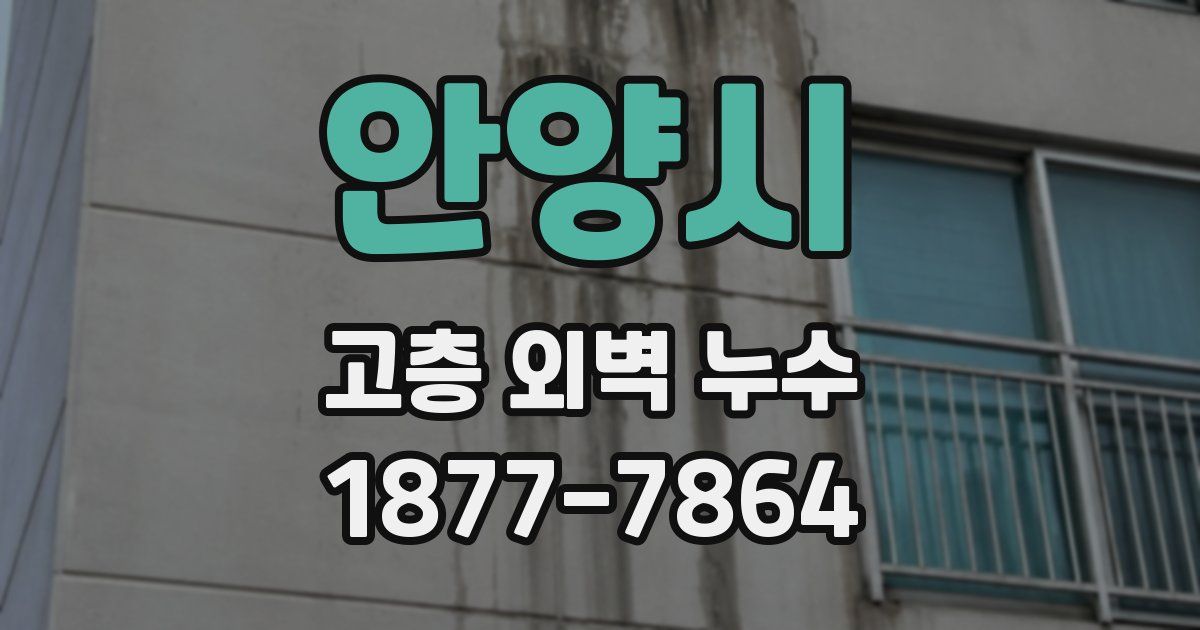 안양시 고층 외벽 누수