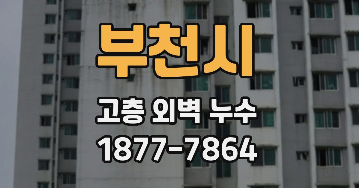 부천시 고층 외벽 누수