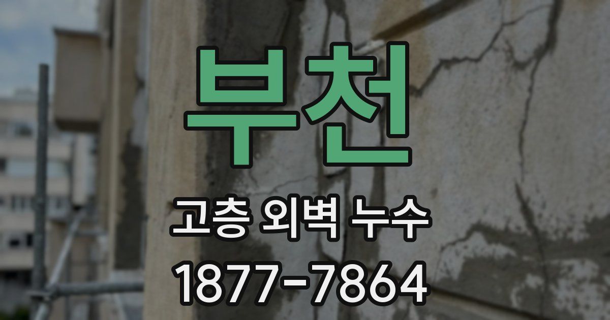 부천 고층 외벽 누수