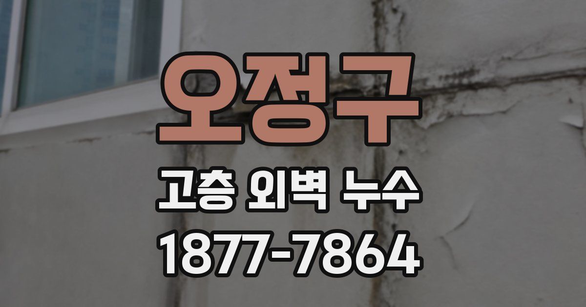 오정구 고층 외벽 누수