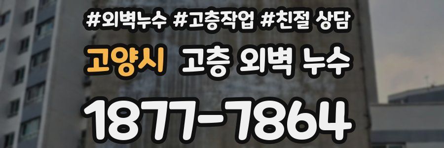 고양시 고층 외벽 누수