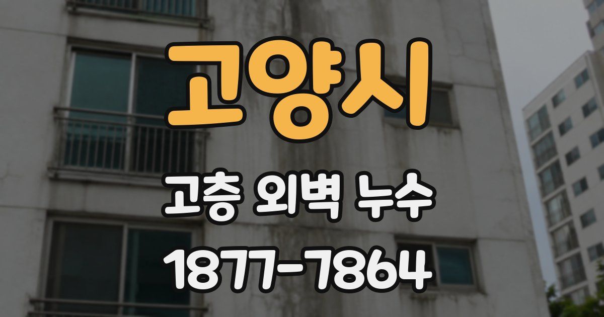 고양시 고층 외벽 누수