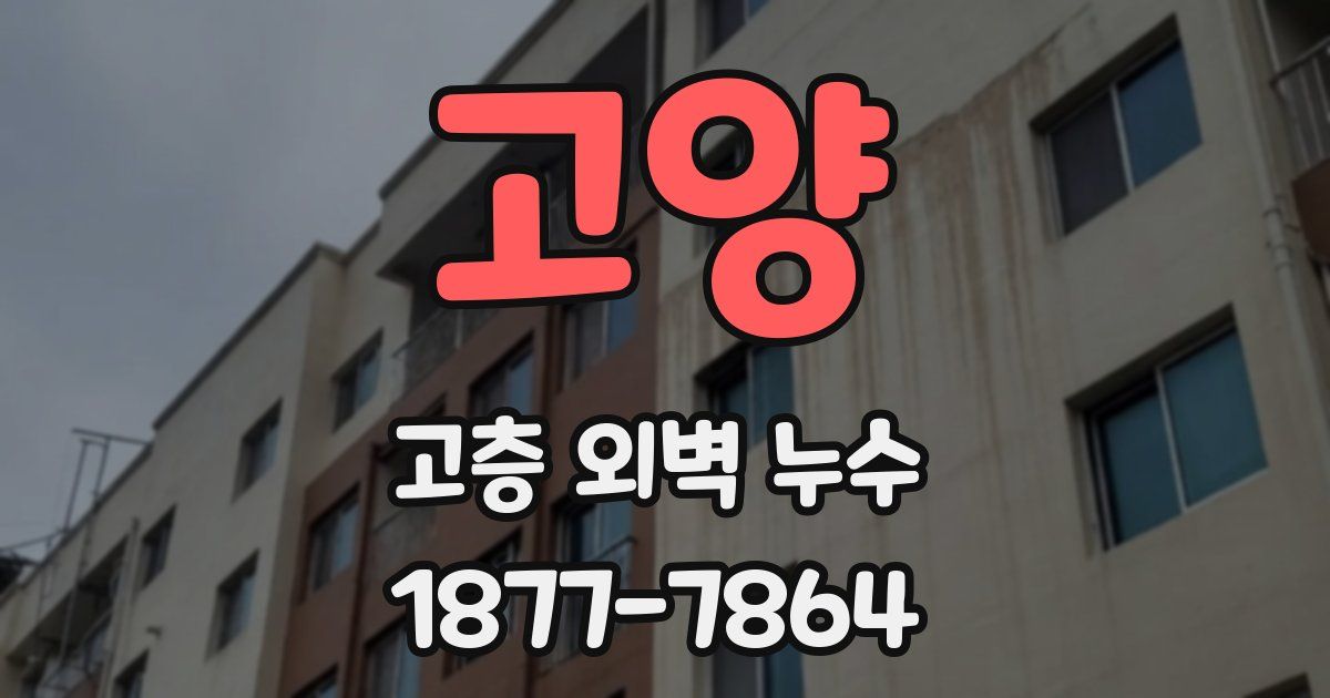 고양 고층 외벽 누수
