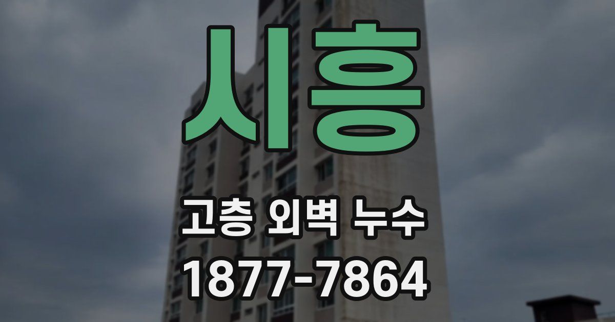 시흥 고층 외벽 누수