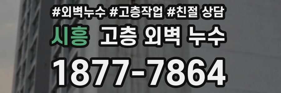시흥 고층 외벽 누수