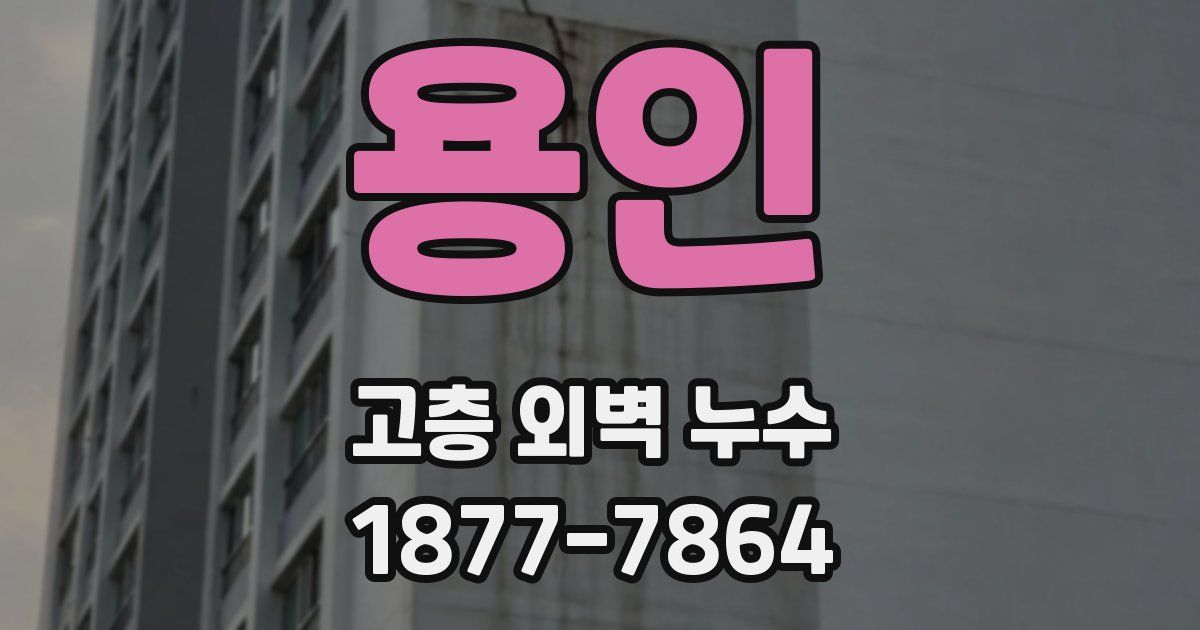 용인 고층 외벽 누수