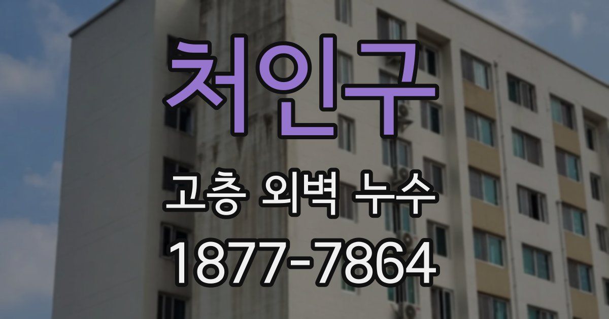 처인구 고층 외벽 누수