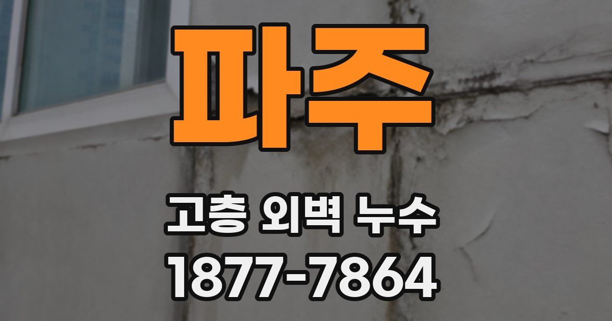 파주 고층 외벽 누수