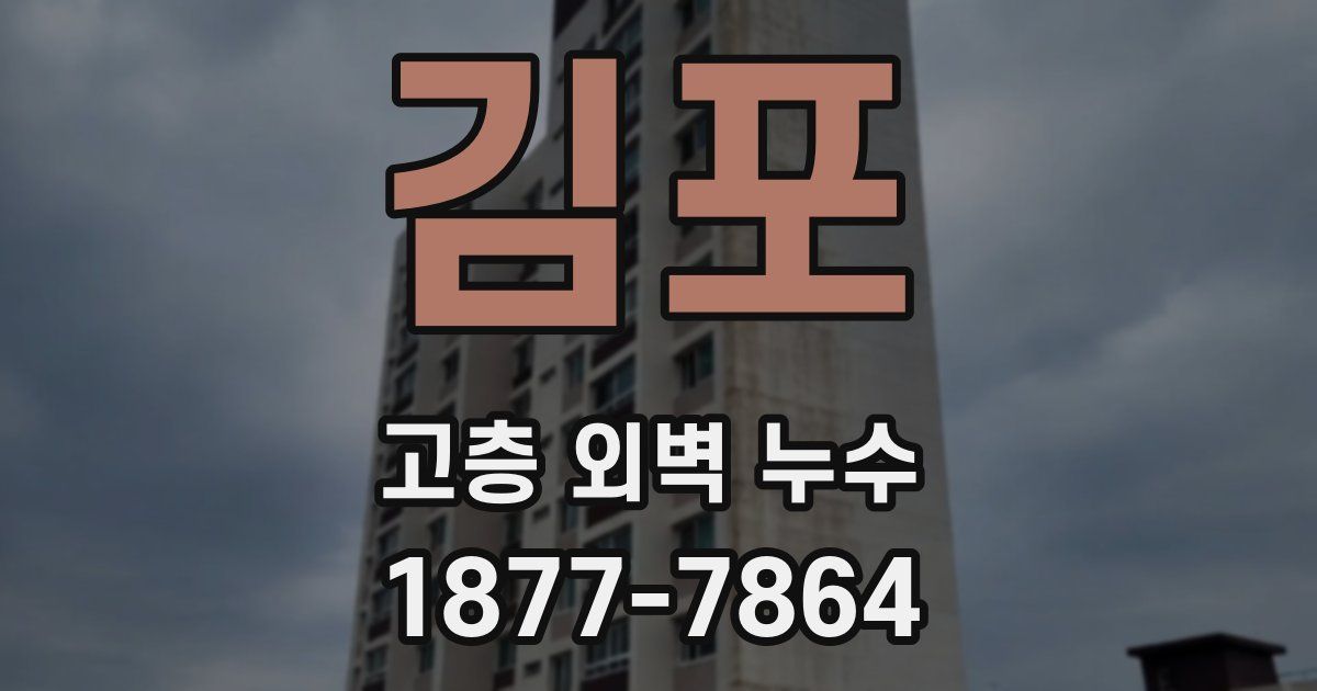 김포 고층 외벽 누수