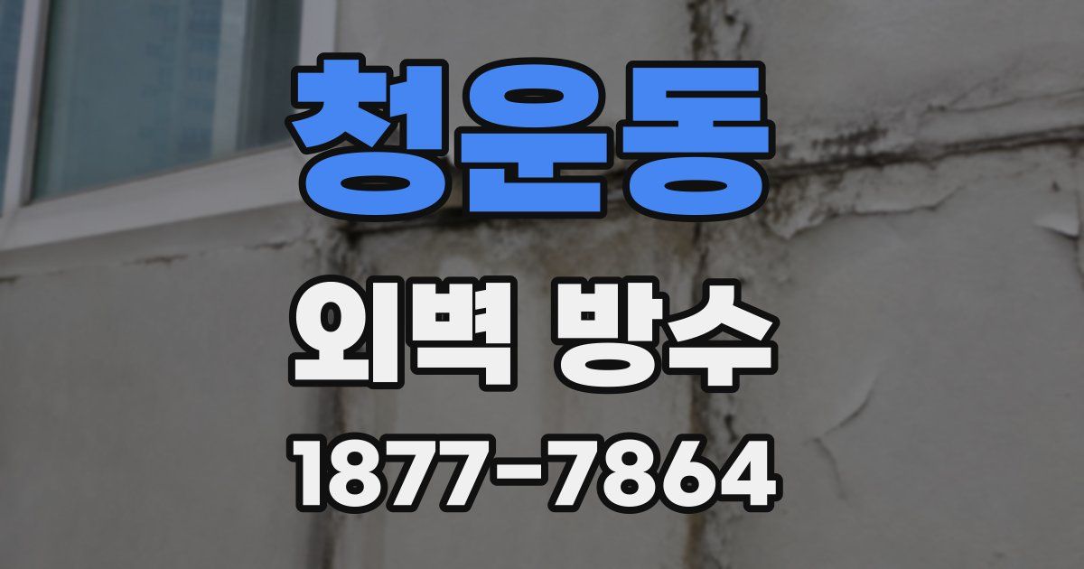 청운동 외벽 방수