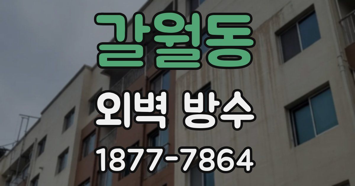 갈월동 외벽 방수