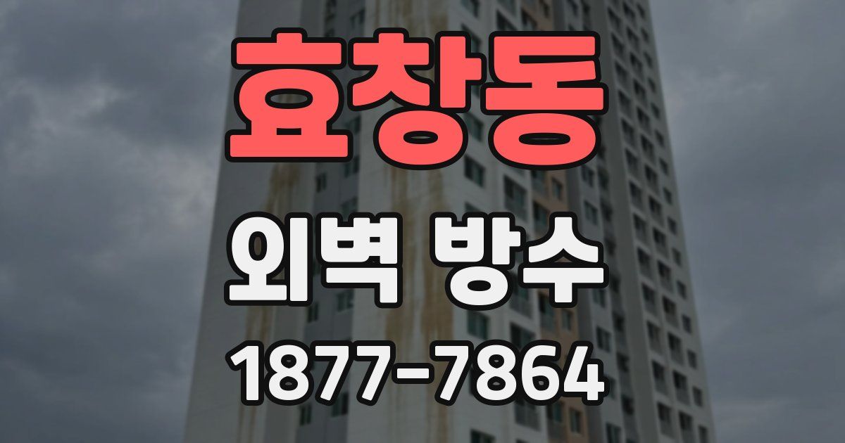 효창동 외벽 방수