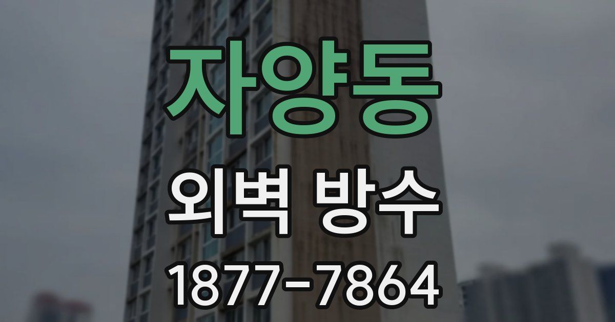 자양동 외벽 방수