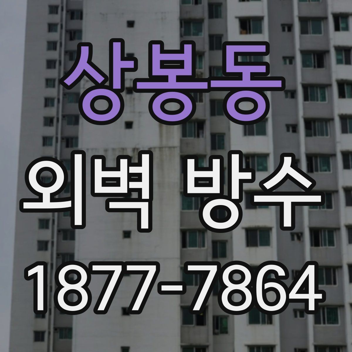 상봉동 외벽 방수 비용과 공사 전 확인할 점