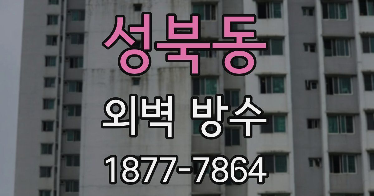 성북동 외벽 방수
