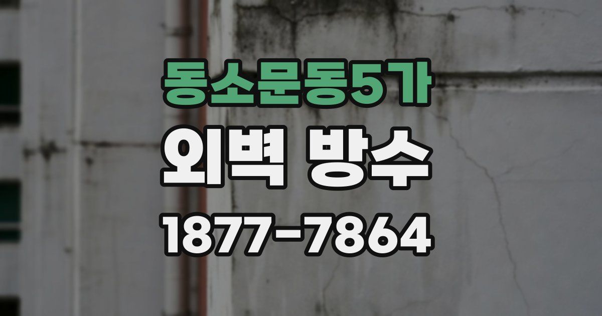 동소문동5가 외벽 방수