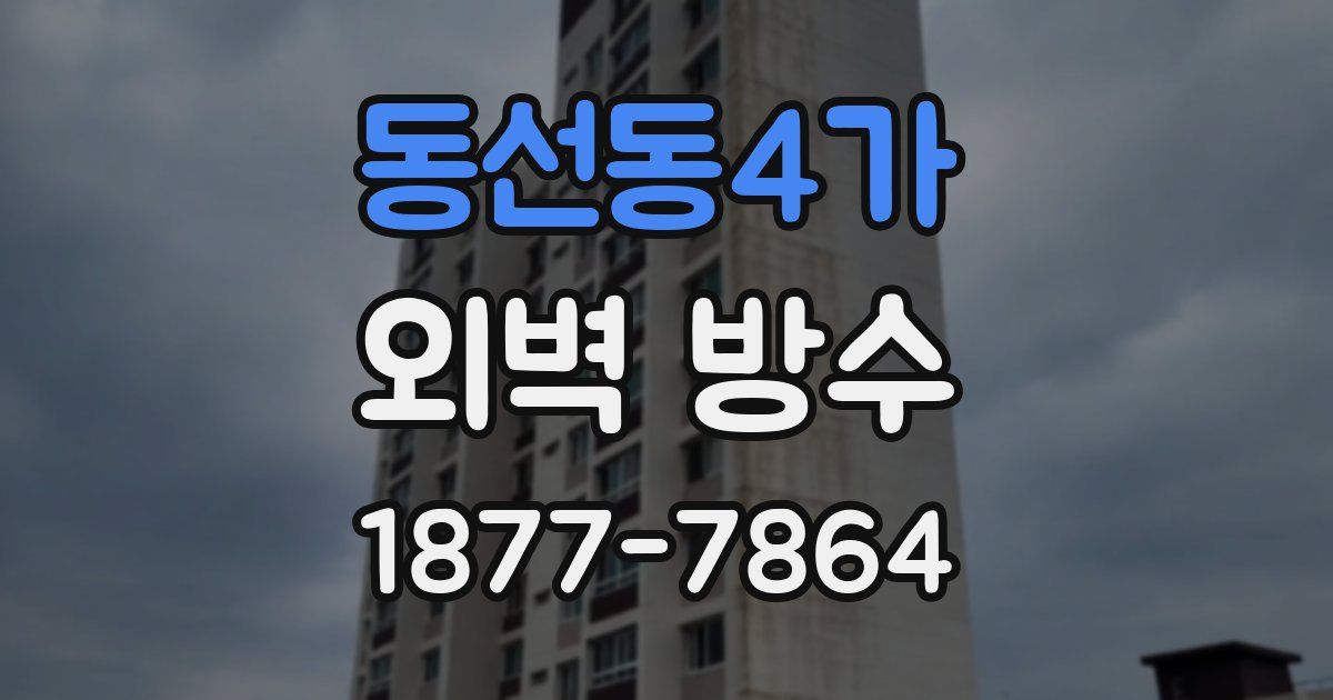 동선동4가 외벽 방수