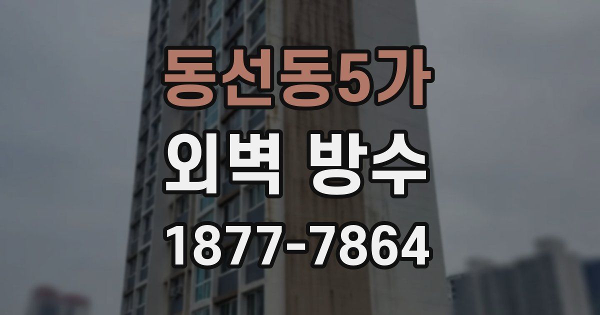 동선동5가 외벽 방수